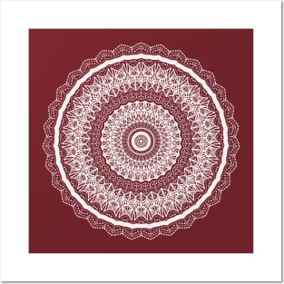 Amazing White Mandala Pattern Design Posters and Art